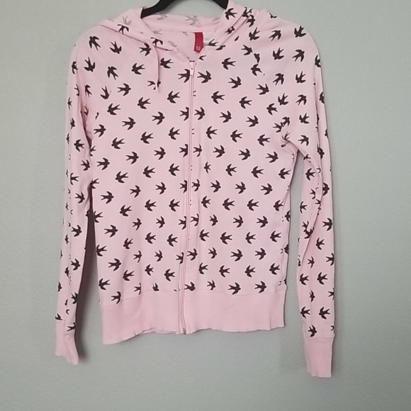 H&M size 12 Soft Girl Twee pink sparrow zip up jacket - Picture 1 of 6
